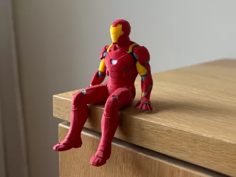 Iron Man Sitting Shelf Figure | AMS & Single Color