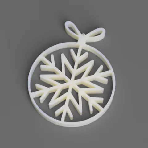 Christmas tree snowflake ornament