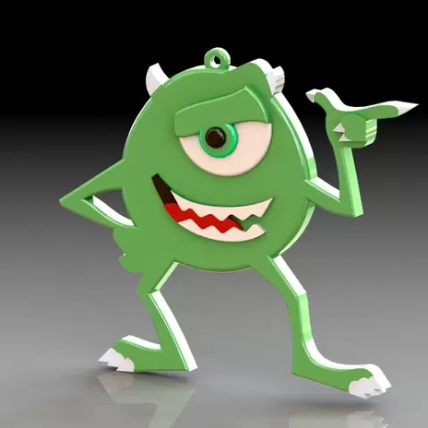 Mike Wazowski Keychain