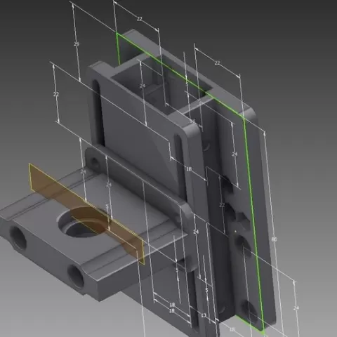 Anet a8 E3D V6 modular adapter with cable / fun duct at back