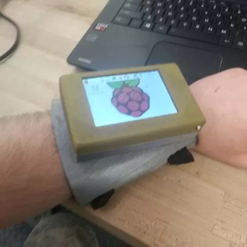 Wrist mounted Touch Pi: Portable Raspberry Pi A+