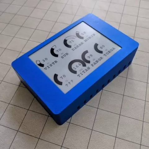 Case for Hit Point Tracker with e-Ink display