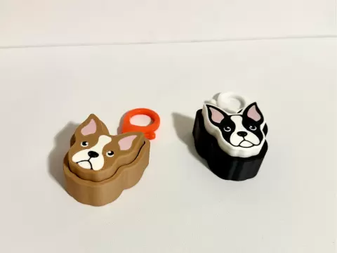 Boston Terrier Fidget Clicker Keychain