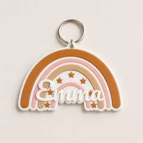 Emma's rainbow name tag