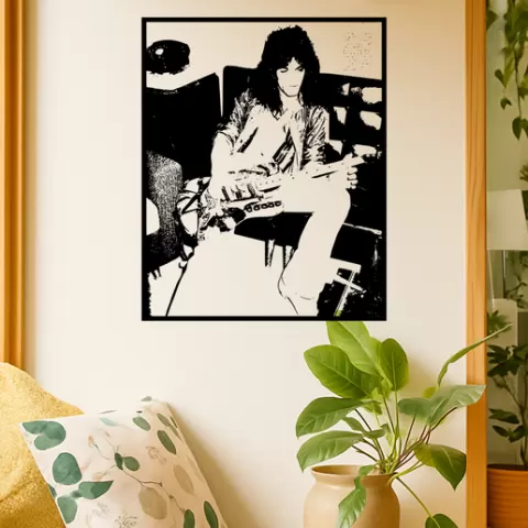 Eddie Van Halen Eddie Van Halen Eddie Van Halen Fender Guitar Wall Art Framed
