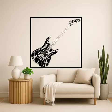 Eddie Van Halen Eddie Van Halen Eddie Van Halen Fender Guitar Wall Art Framed