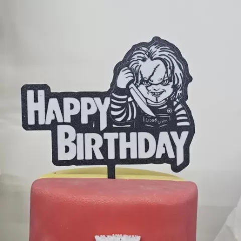 chucky Happy Birthday cake topper
