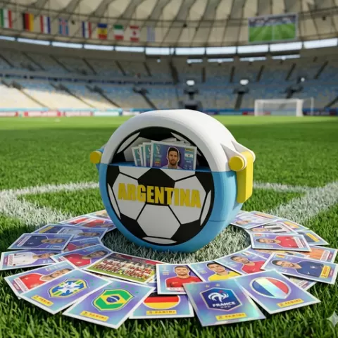 CAJA DE FIGURITAS DEL MUNDIAL ARGENTINA WORLD CUP CARDS BOX dleo3d CAIXA DE FIGURINHAS DA COPA DO MUNDO