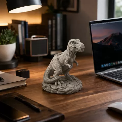 Cute Baby T-Rex Desk Figurine – Ultra Detailed 3D Printable Dinosaur Sculpture (PLA Ready)
