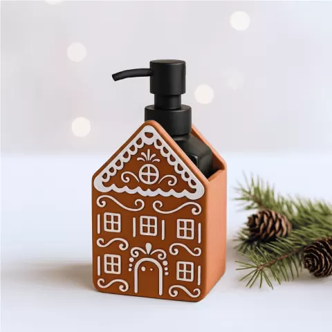 Gingerbread House Soap Holder & Treat Box | Christmas Sink Decor | Holiday Soap Dispenser Sleeve