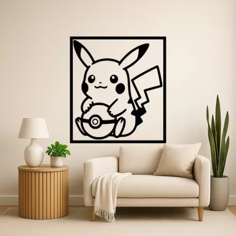 Pikachu Pikachu Standing Wall Art Framed