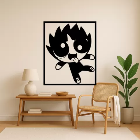The Powerpuff Girls The Powerpuff Girls The Rowdyruff Boys All Three - Wall Art Framed