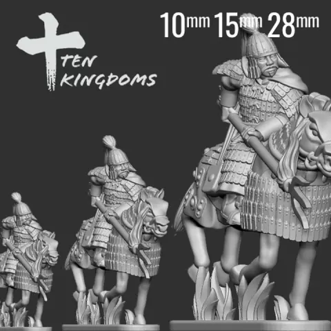 10mm, 15mm and 28mm Mongol Jelme Armoured Horse by Ten Kingdoms Miniatures