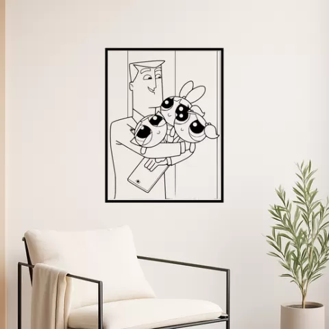 The Powerpuff Girls The Powerpuff Girls The Lobe Wall Art Framed
