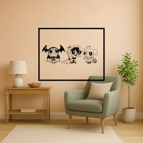 The Powerpuff Girls The Powerpuff Girls Princess Morbucks Wall Art Framed