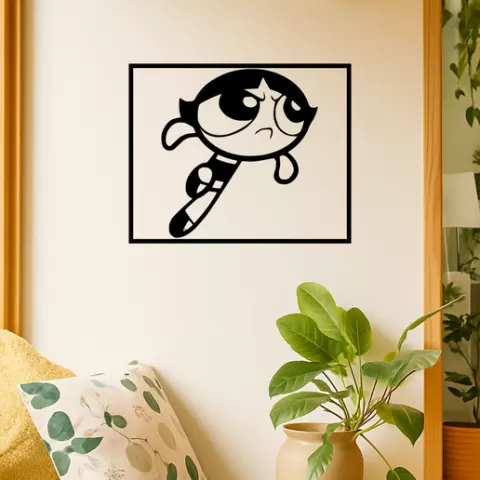 The Powerpuff Girls The Powerpuff Girls Buttercup Wall Art Framed