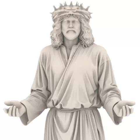 Jesus Statue – Jesus Christ Sculpture – Religious Figure – Christian Art STL – 3D Print