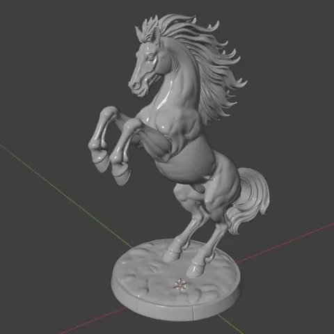 Majestic Horse STL – Realistic 3D Horse Model for 3D Printing | Sculpture Figure