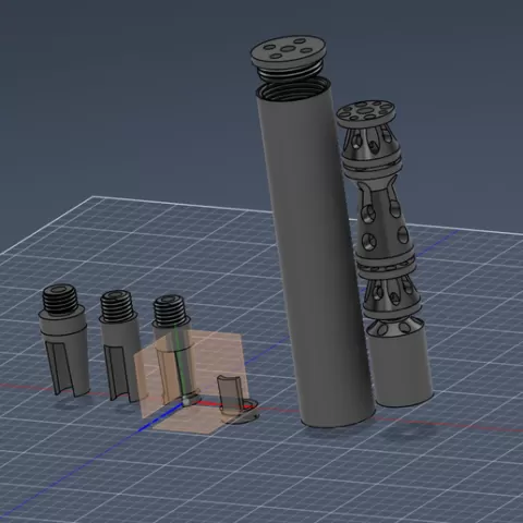 .22 LR silencer with barrel adapter