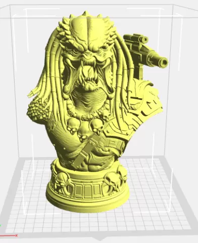 Alien Hunter Bust STL | Sci-Fi Creature Statue