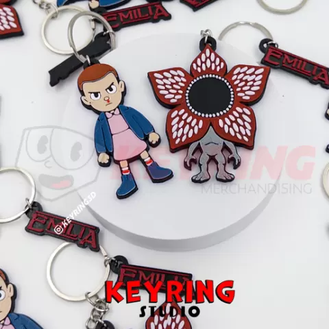 Eleven & Demogorgon Keychain - Stranger Things