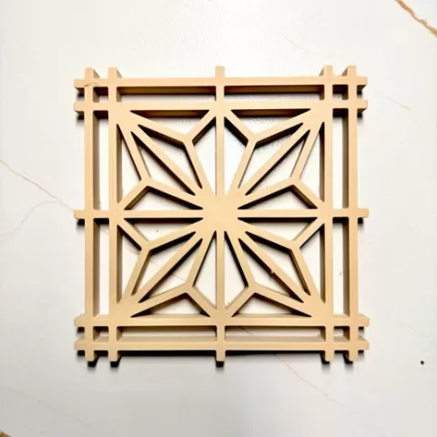 Asanoha Kumiko Pattern (Square)
