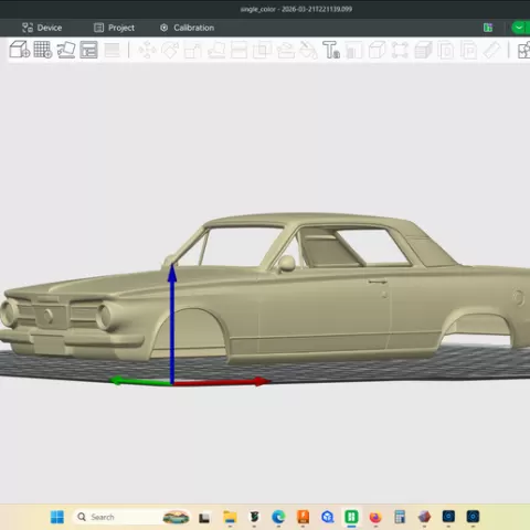 1965 Plymouth Valiant Signet, scale model, hollow shell body, rc, cars, slot, scale build, resin and fdm print, stl file