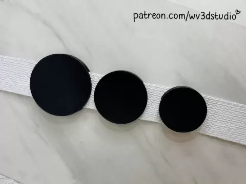 Blank/Customizable Round Belt Bag Charm