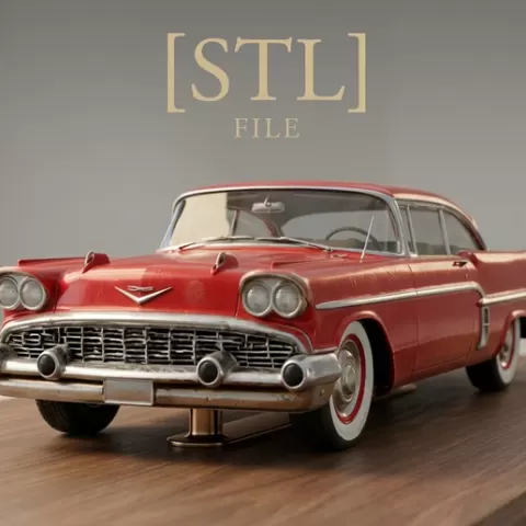 The Epitome of 1950s American Style: 1958 Chevy Bel Air - 3D Printable Model