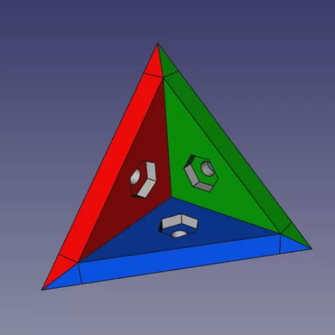 3-way inner corner M3 with nut intake