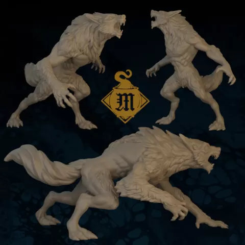 Werewolf Pack(3 Poses)-32mm&72mmScale