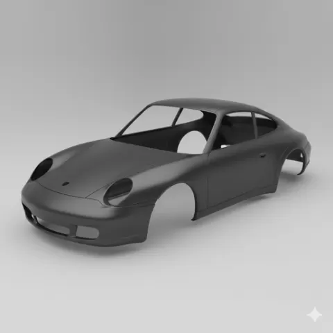 Porsche 911 996 car body, car shell, rc body, rc shell, truck body, pickup body, vehicle body, scale body, car model, printable car