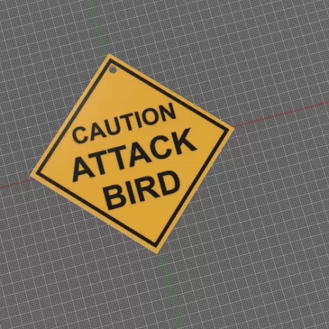 Caution attack bird cage novelty sign