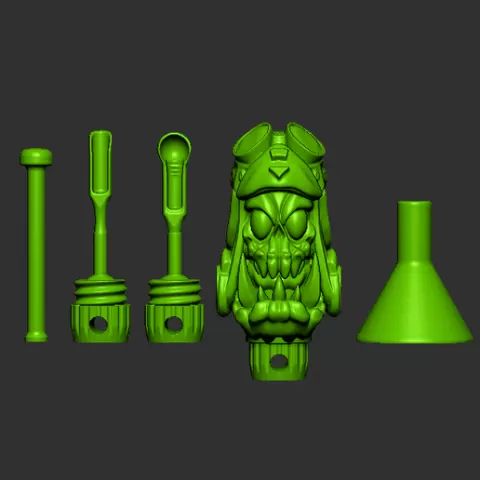 MINI CANISTER SNIFFER MINI CANISTER STORAGE TANK ORKO PILOT .KIT CANISTER WITH COLOMBIAN SPOON AND INHALER TUBE - SNIFF KIT - SNUFF - STL FILES HIGH DEFINITION.