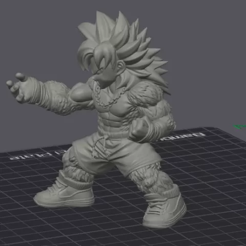 Son Goku SSJ4 - Legendary Saiyan Battle Pose | Dragon Ball Collectible Statue STL for 3D Printing