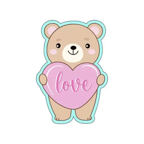 Love Heart Bear Cookie Cutters