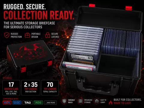 Trading Card Storage Briefcase Slab and Top Loader