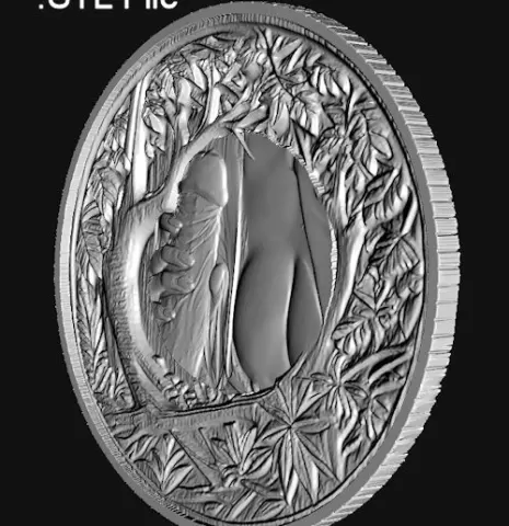XXX33 HJ Nude .STL File Hand Job 3D Print CNC Router Relief Coin