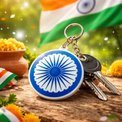 Ashoka Chakra Keychain