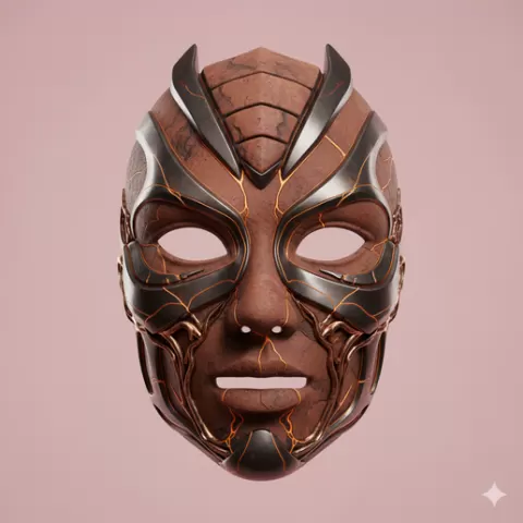 breathable mask STL, warrior mask STL, front face mask STL, cracked mask STL, haunted mask STL, faceless mask STL, mask design STL, melting face mask STL, spartan mask STL, zombie mask STL, combat mask STL, pre supported mask STL, possessed mask STL,
