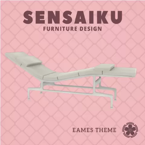 Miniature Replica 1:12 26. Eames Chaise for Miniature Dollhouse - Vitra - 3D Print Instant Download - Miniature Furniture Designer Series