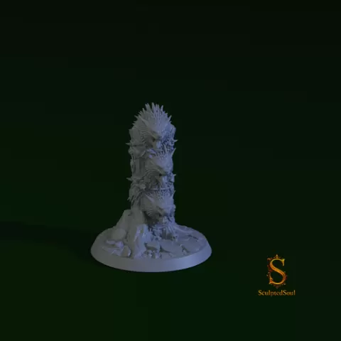 LunarFang Totem – LunarFang Series Dark Fantasy Terrain STL (Presupported)
