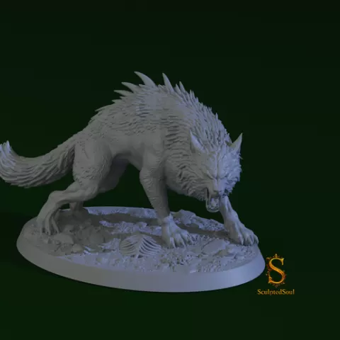 LunarFang Spine‑Stalker – LunarFang Series Dark Fantasy Miniature STL (Presupported)