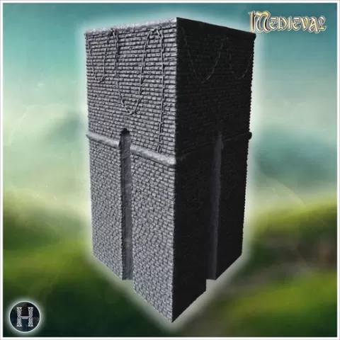 Stone archway with climbing vines (40) - Medieval Gothic Feudal Old Archaic Saga 28mm 15mm RPG