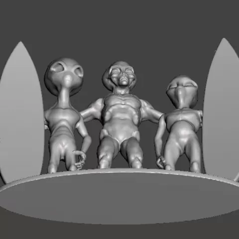Triple Surf Alien without logo