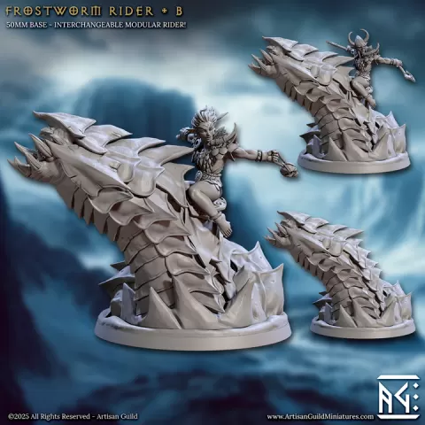 Frostworm Rider - B (Frost Alfar of Skutagaard) by Artisan Guild