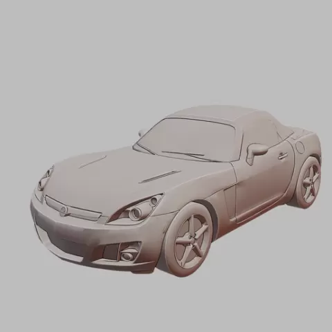 Opel GT Classic Sports Coupe – Vintage Sports Car 3D Model