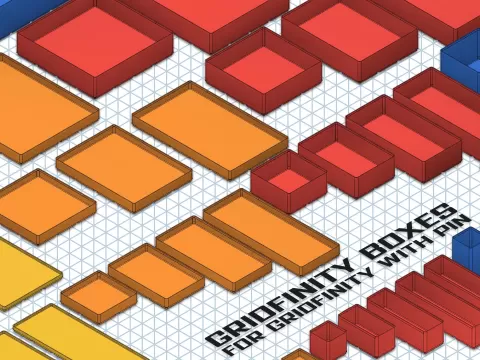 Gridfinity Boxes for Gridfinity with Pin