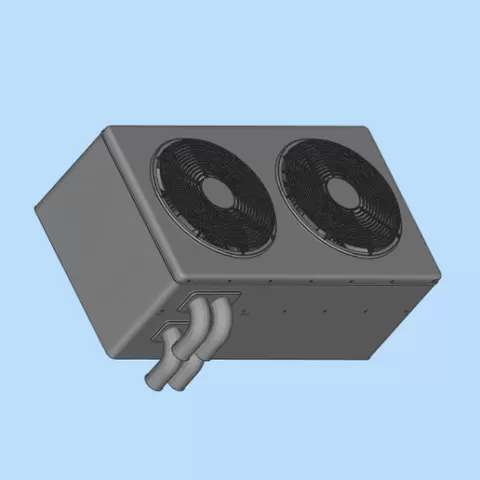 07wxx 1/35 Military Outdoor Single-Unit Double-Position Air Conditioner Outdoor Unit - Miniature Scene Accessory Model