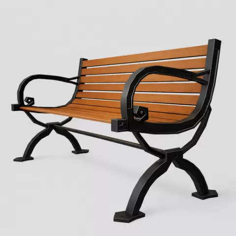 Modern Outdoor Park Bench